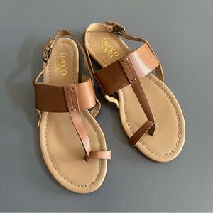 Franco Sarto Tan Leather Sandals